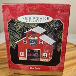 1999 Hallmark Keepsake Ornament TIN Red Barn‎